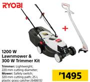 Ryobi 1200 W Lawnmower & 300 W Trimmer Kit