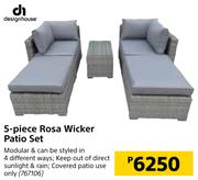Designhouse 5-Piece Rosa Wicker Patio Set