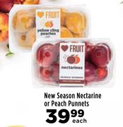 New Season Nectarine Or Peach Punnets-Each