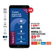 Nokia C1 2ND Edition 4G- Per Month x 24 Months