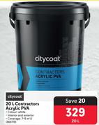 Citycoat Contractors Acrylic PVA-20Ltr