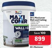 Dulux Maxicover Wall And Ceiling (Tinting Base)-20Ltr