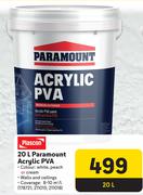 Plascon Paramount Acrylic PVA-20Ltr
