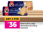 Bakers Blue Label Marie Biscuits Assorted-For 2 x 200g