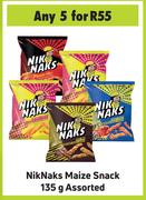 Nik Naks Maize Snack Assorted-For 5 x 135g