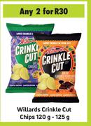 Willards Crinkle Cut Chips-For 2 x 120g-125g