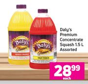 Daly's Premium Concentrate Squash Assorted-1.5L