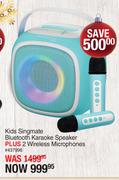 Volkano Kids Singmate Bluetooth Karaoke Speaker Plus 2 Wireless Microphones