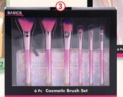 Basics Beauty Cosmetic Brush Set 6 Piece-Per Set