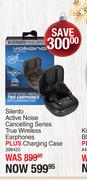 Volkano Silento Active Noise Cancelling Series True Wireless Earphones Plus Charging Case
