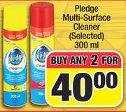 Pledge Multi Surface Cleaner-For Any 2 x 300ml