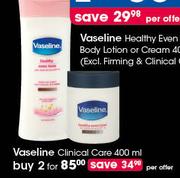 Vaseline Clinical Care-2 x 400ml