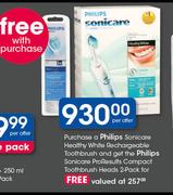 Philips Sonicare Healthy White Rechargeable Toothbrush-Per Offer