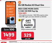 MI Redmi A3 64GB Dual Sim Samrtphone