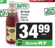 All Gold Tomato Sauce-700ml Each