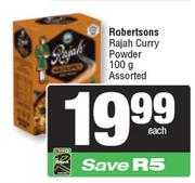   Robertsons Rajah Curry Powder-100g Each
