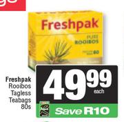 Freshpak Rooibos Tagless Teabags-80s Each