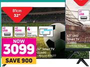 Hisense 32" (81cm) Smart TV 32A4H