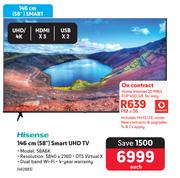 Hisense 58" (146cm) Smart UHD TV 58A6K-Each