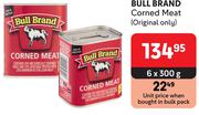 Bull Brand Corned Meat (Original Only)-6 x 300g