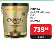 Crispa Gold Sunflower Oil-20L Each