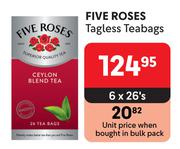 Five Roses Tagless Teabags-6 x 26's