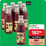 All Gold Tomato Sauce-6 x 700ml