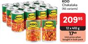 Koo Chakalaka (All Variants)-12 x 410g