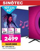 Sinotec 40" (101cm) LED FHD TV