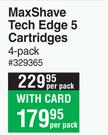 Max Shave Tech Edge 5 Cartridges 4 Pack-Per Pack