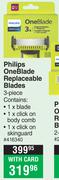 Philips One Blade Replaceable Blades 3 Piece