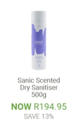Sanic Scented Dry Sanitiser-500g