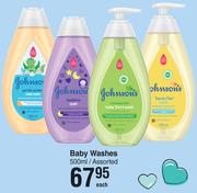 Johnson's Baby Washes 500ml Assorted- Each