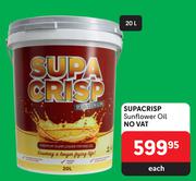 Supacrisp Sunflower Oil-20L Each