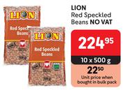 Lion Red Speckled Beans-10 x 500g