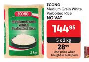 Econo Medium Grain White Parboiled Rice-5 x 2Kg