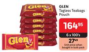 Glen Tagless Teabags Pouch-6 x 100's