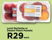 Local Nectarine Or Desert Peach Punnets-Each