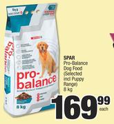 Spar Pro Balance Dog Food (Selected Incl Puppy Range)-8Kg Each