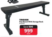 Trojan Flat Bench With Storage Rack
