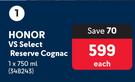 Honor VS Select Reserve Cognac-750ml Each