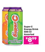Super C Energy Drink Assorted-500ml Each