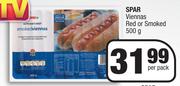 Spar Viennas (Red Or Smoked)-500g Per Pack