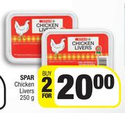 Spar Chicken Livers-For 2 x 250g