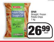 Spar Straight Frozen Potato Chips-1kg Each