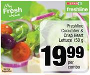 Freshline Cucumber & Crisp Heart Lettuce-150g Per Combo