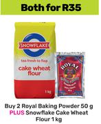 02 x Royal Baking Powder 50g Plus Snowflake Cake Wheat Flour 1Kg-Both For