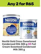 Nestle Gold Cross Sweetened Condensed Milk 385g Or Full Cream Sweetened Condensed Milk 385g-For 2