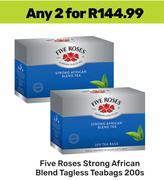 Five Roses Strong African Blend Tagless Teabags-For 2 x 200s