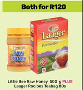 Little Bee Honey 500g Plus Laager Rooibos Teabag 80s-Both For